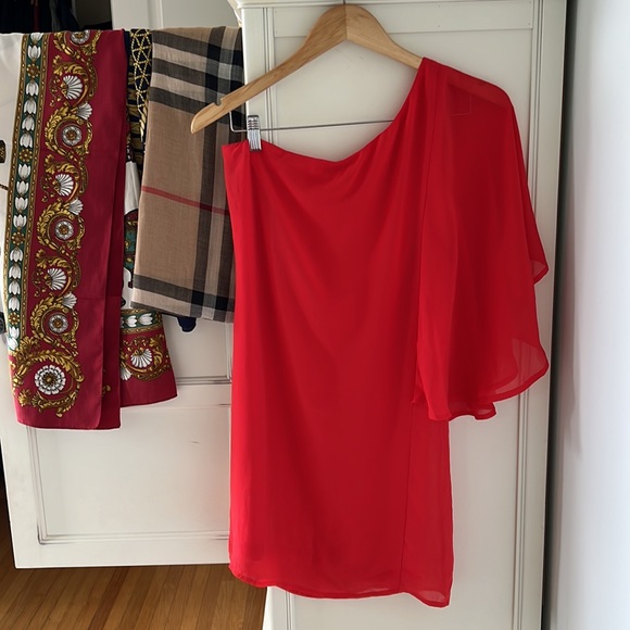Stradivarius Red Chiffon Dress - Picture 10 of 10